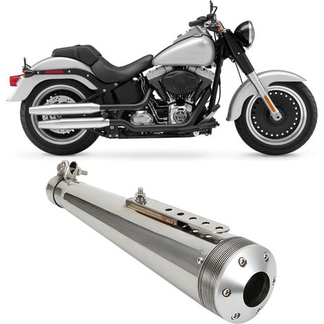 Silencieux moto universel échappement arrière en acier inoxydable, embout de pot d'échappement (1/5)