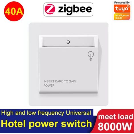 Tuya Interruttore di Alimentazione con Carta per Hotel Smart Zigbee Colore: Bianco (1/5)
