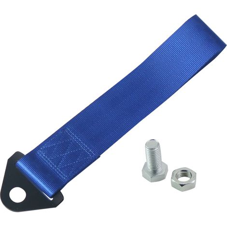 Remorque de voiture de course Sport Corde Sangle de remorquage, remorqueur haute résistance pour l'avant et l'arrière (bleu) (1/5)