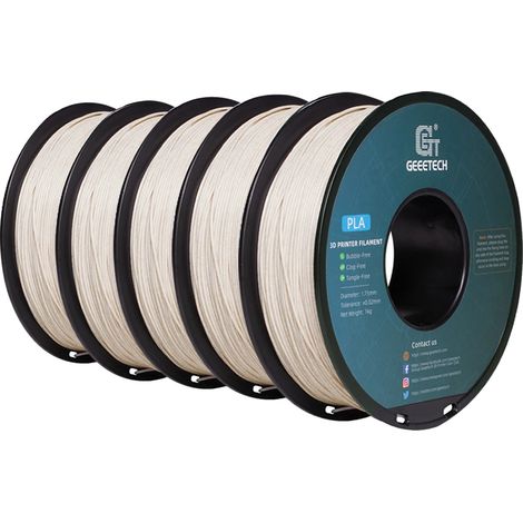 Filament d'imprimante 3D, matériau PLA, faible retrait, finition vibrante, Marron (1/2)