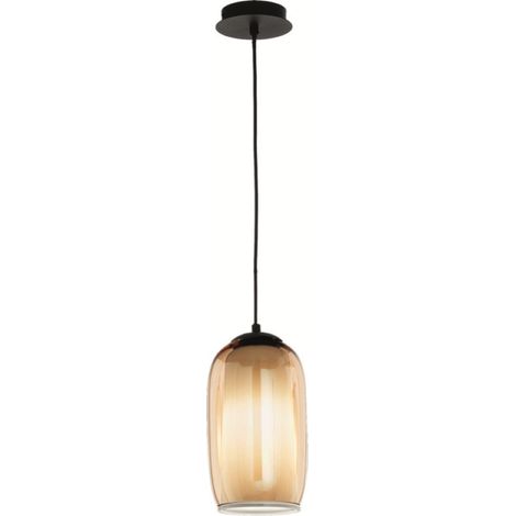 Lampada sospensione D15 cm - vetro soffiato Ambra BONNIE MOD3 (1/2)