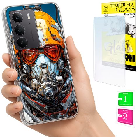 Custodia per Realme C75 / 14X 5G con cover fotografica e vetro temperato 9H. (1/5)