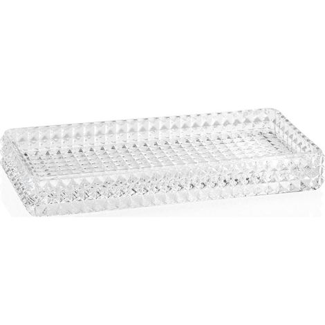 Plateau de Présentation Salle de Bain en Verre Taillé Diamond (1/3)