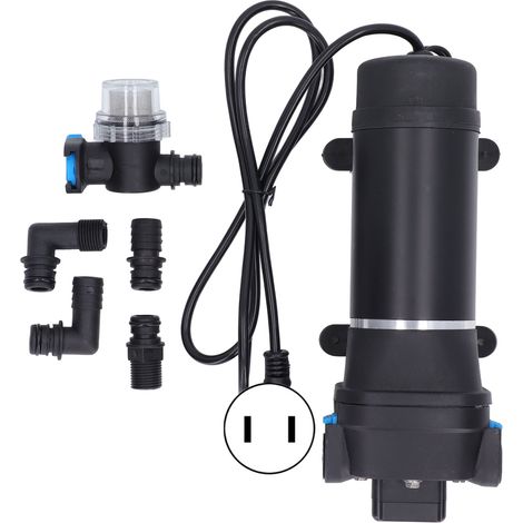 Pompe à eau auto-amorçante avec filtre, protection contre surpression et surchauffe, stable pour bateau et agriculture, fiche US 115V (1/5)