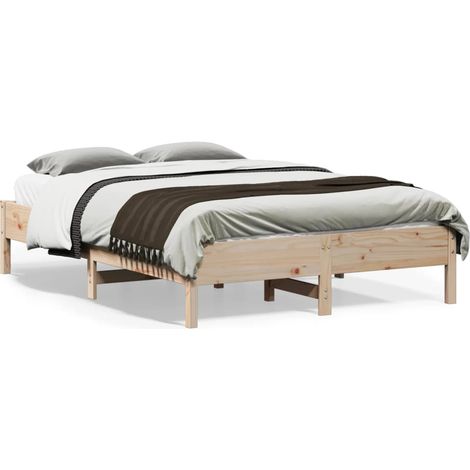Massivholzbett ohne Matratze 135x190 cm Kiefernholz