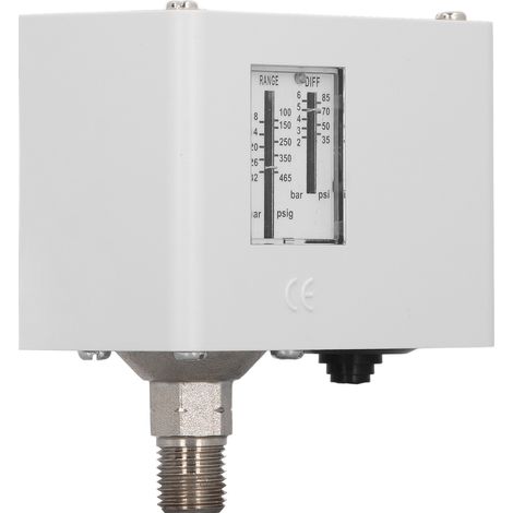 Manostat de compresseur d'air SPDT avec manomètre pneumatique réglable et régulateur de pression différentielle (1/5)