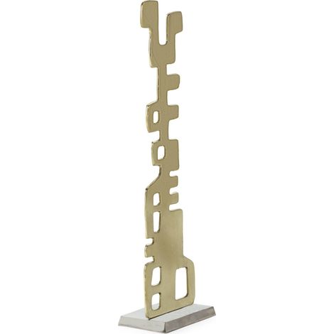 Sculpture élégante design doré et chic - Doré lumineux contemporain (1/3)