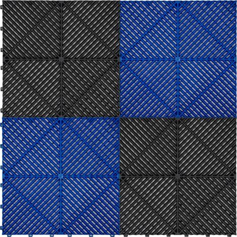 Vented Modular Interlocking Flooring Tiles & Edges 120 Black &