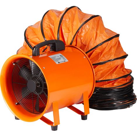 Mophorn Ventilador portátil , ventilador cilíndrico de 406.4mm para trabajo pesado, soplador de escape de 900W con manguera de 10m, soplador industrial de 5175CFM para eliminar polvo y humo (1/5)