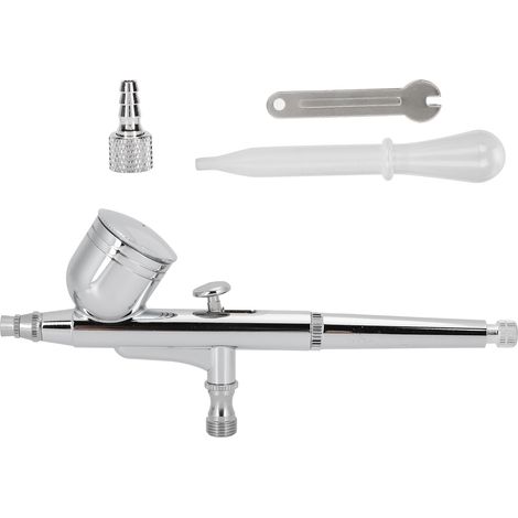 Pistolet aérographe pour tatouage crâne, décoration gâteaux, nail art - Accessoire argenté (1/5)