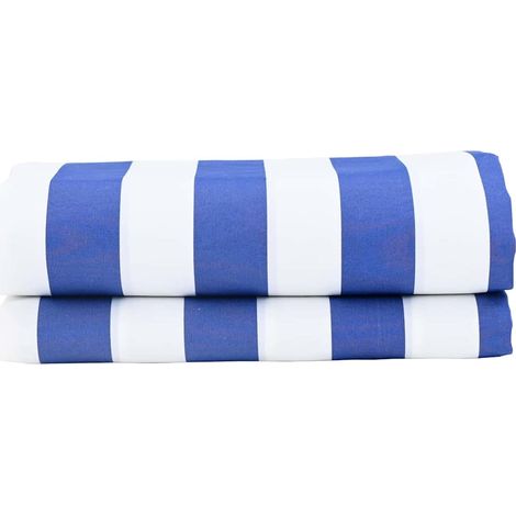 Toile de rechange pour store banne Bleu et blanc 10 x 1.6 m CFW285648 (1/5)