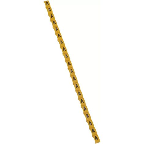 Legrand 038410 Duplix-Markierungsbuchstabe „A“ gelb (600 Stück) – internationaler Farbcode (1/2)