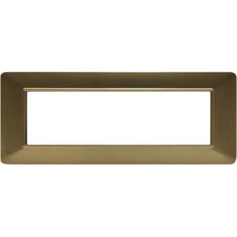 Placca Basic 3M 4M 7M Bronzo Compatibile Vimar Plana 7 POSTI (1/2)