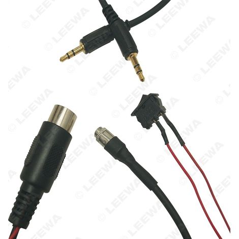 8-pin AUX audio adapter cable for older Nissan Teana models JK200, JM350, JK230, and JM230. (1/4)