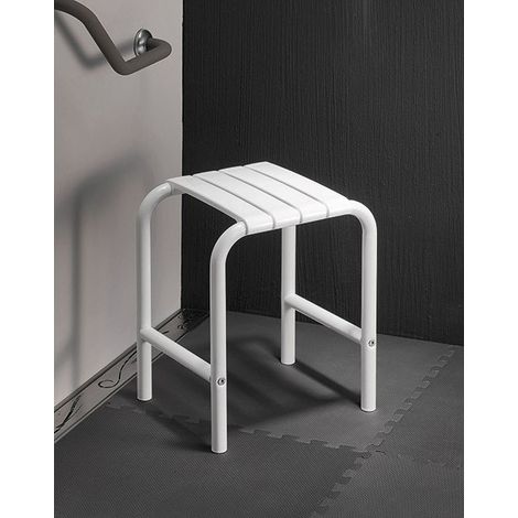 Sicherheitshocker aus Aluminium Epoxy Weiß