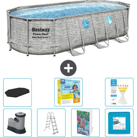 Bestway Bestway Power Steel Ovale - 549x274x122 cm - 8-pièces  S566