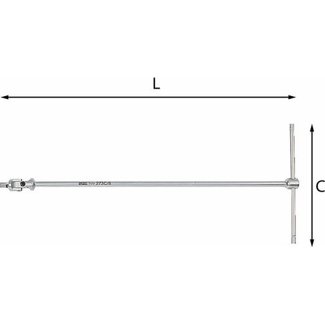 CHIAVE A SNODO SNODATE CON ESAGONO MASCHIO ESAGONALE USAG 273 C PROFESSIONALE - 5