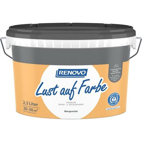 Renovo Wand- und Deckenfarbe Lust auf Farbe matt 2,5 Ltr. Morgenröte