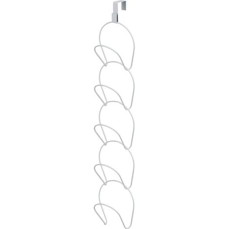 Porte-Chapeaux 5 Anneaux Métal Porte-Casquettes Multicouche Porte-manteaux Monté sur Porte avec 1 Crochet de Porte pour Casquettes de Baseball Serviettes Écharpes Oi-FRIS (Blanc) (1/5)
