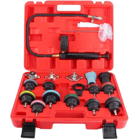 Cooling System Pressure Tester Kit, 18pcs Universal Car Radiator Pressure Tester, Vacuum Type Cooling System Kit (1/5)