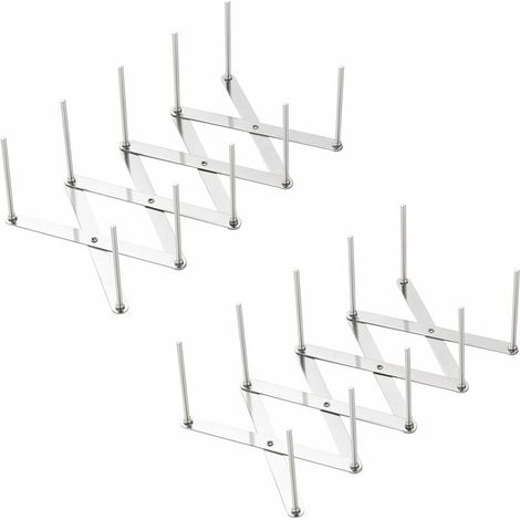 Pot Lid Holder - Stainless Steel Multi-Purpose Adjustable Length - Set of 2