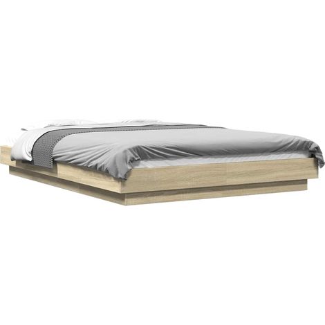 Maison Exclusive - Estructura cama con luces LED madera roble Son (1/5)