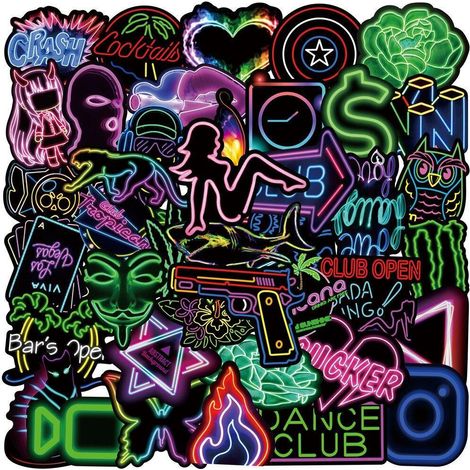 Adesivi insegne al neon - 50 pz (1/5)