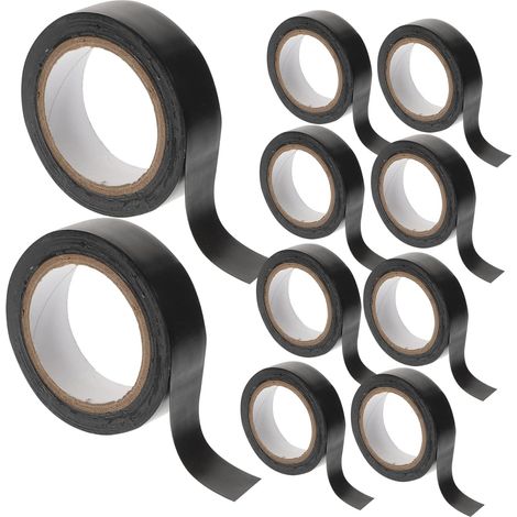 Cinta Aislante Eléctrica de Pvc Negra, 10 rouleaux pour (1/5)
