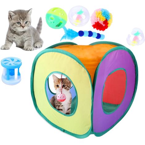 Juguetes para gatos, juego interactivo, diseños atractivos, paquete de 15 unidades. (1/2)