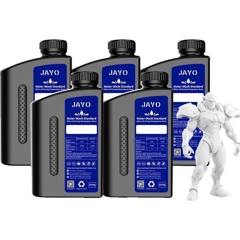 Resina para impresora 3D, lavable con agua, curado rápido, WW White 5 (1/2)