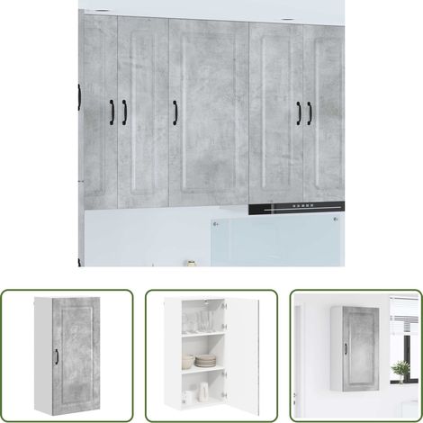 Küchenregal Beton Grau - Küchenschrank Kalmar Beton Grau 50 x 31 x 100 cm Holzwerkstoff (1/5)