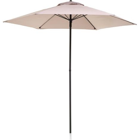 OMBRELLONE TONDO DA GIARDINO D 240CM GRIGIO BASE ESCLUSA