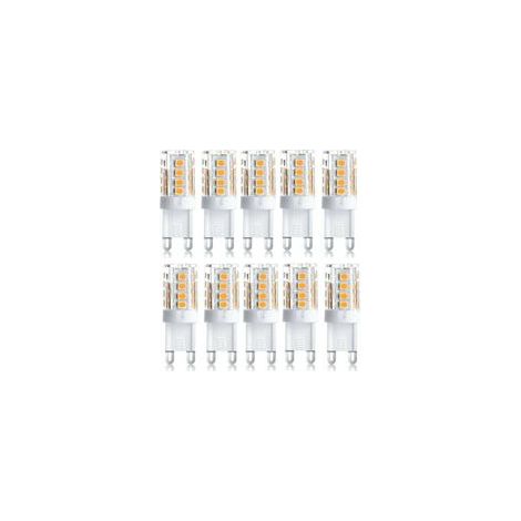 Lot de 10 Projecteur LED, lumière décorative LED, ampoule LED G9, 5 W blanc chaud blanc froid, ampoules LED à économie d'énergie, ampoule halogène de rechange, AC 230 V non dimmable (1/5)
