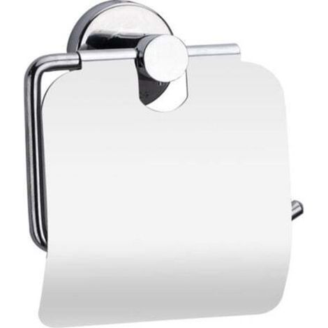 Boîte à papier toilette en acier inoxydable, simple et moderne, porte-rouleau avec protection anti-éclaboussures, sans clous, perforable