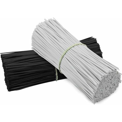 DEESSE SHOP - 400 PCS Attaches de câble en plastique Attaches de câble blanches et noires 15CM Pince en plastique Attaches torsadées en plastique réutilisables pour sécuriser les fils, sacs d'emballag (1/5)