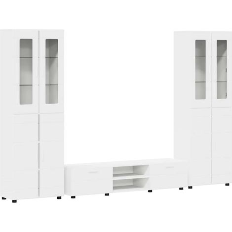 Maison Exclusive - Set mobile TV con porta FLORIN 3 pcs Bianco Legno multistrato