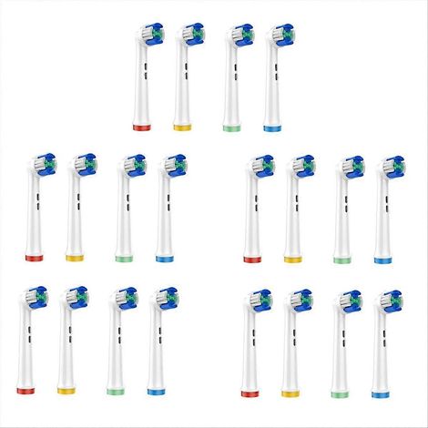 Lot de 20 têtes de brosse de rechange compatibles avec les brosses à dents électriques (1/5)