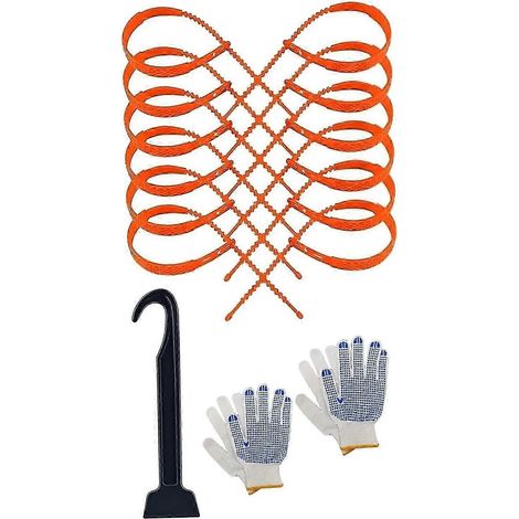 12 chaînes à neige génériques antidérapantes en nylon, compatibles avec les pneus de voitures et de camions pour la conduite hivernale. WHBYV (1/4)