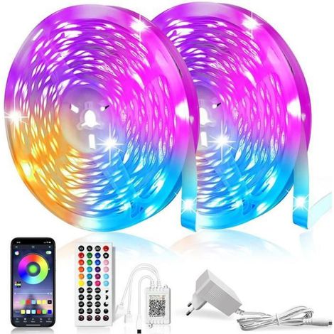 Bande LED - - 30M - RGB - Contrôle Bluetooth - 16 Millions de Couleurs (1/4)
