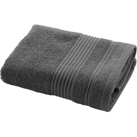 Serviette de Toilette "Tendresse" 50x90cm Anthracite (1/4)