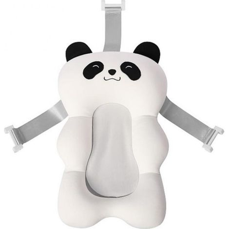 Coussin de bain pour bébé, coussin de bain pliable pour bébé, tapis de bain/douche ergonomique pour nouveau-né (blanc)