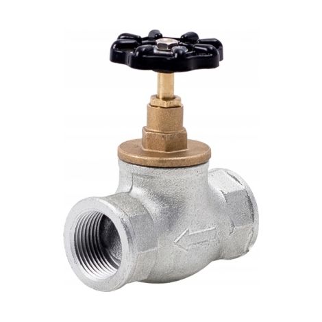 Vanne à passage droit M83 - 1 1/2" DN 40 - galvanisée - durable - robuste - pour les installations d'eau (1/5)