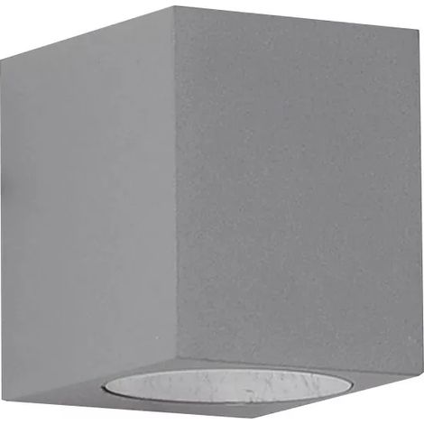 Applique da esterno ip65 lampada faretto a parete giardino moderno gu10 Cubo Grigio