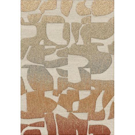 Tapis de Salon Multicolore en Polyester Recyclé Style Bohème et Moderne 160 x 230 cm - PANGIVO