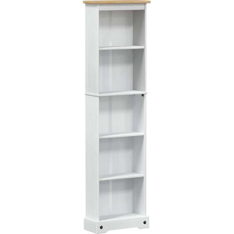 Maison Exclusive - Bücherregal Weiß 46 x 20 x 170 cm Massives Kie