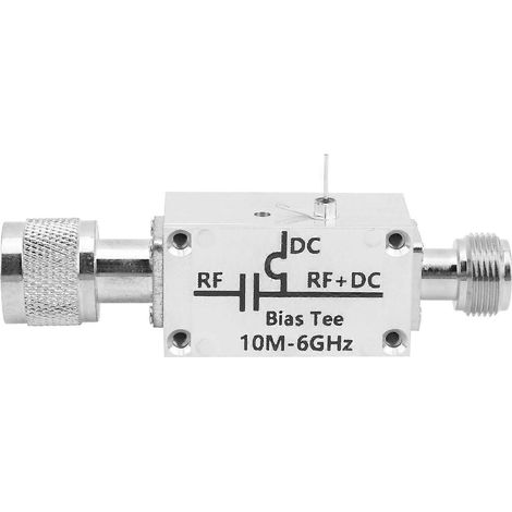 Module amplificateur RF à large bande en alliage d'aluminium avec pièce en T de polarisation et bloqueur de courant continu pour radioamateur 10 MHz–6 GHz (1/4)