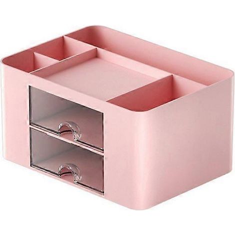 Organiseur de bureau, porte-stylo multifonctionnel pour tiroir de bureau - Rose (1/5)
