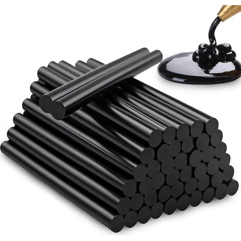 Set mit 46 Silikon-Klebesticks für Heißklebepistolen, RETOO FixIt, 200 x 11 mm, geeignet für alle Oberflächen – Holz, Metall, Papier und Kunststoff, Schwarz (1/5)