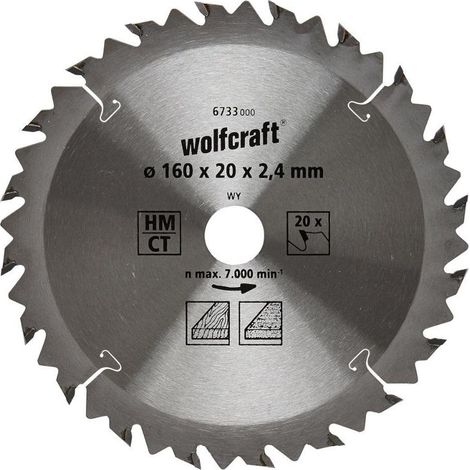 Kreissägeblatt craft 6733000 silber 160 mm