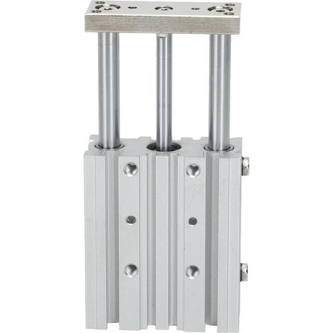 Doppeltwirkender 3-Stangen-Pneumatikzylinder, Typ SMC, 12 mm Bohrung, 40 mm Hub mit Führung